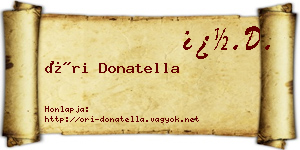 Őri Donatella névjegykártya